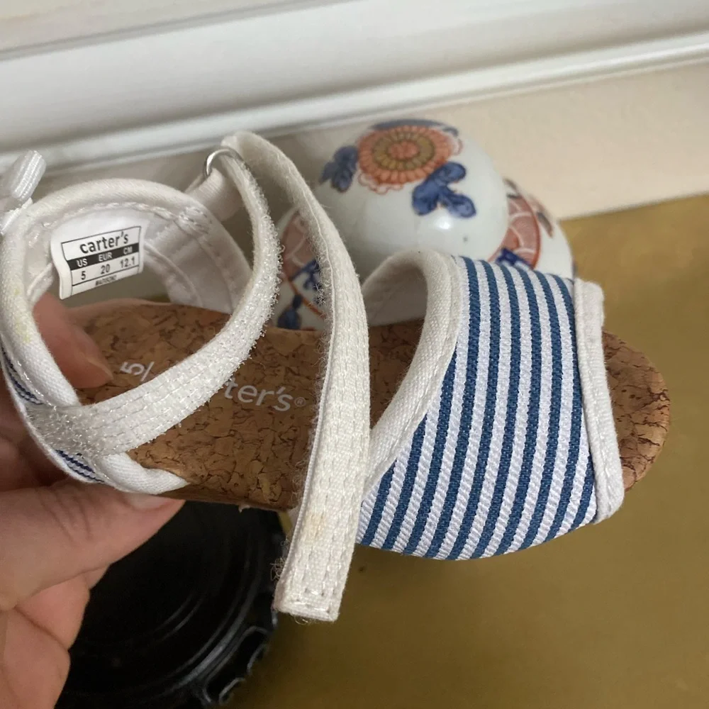 Baby Girl Carter's Striped Espadrille Sandal